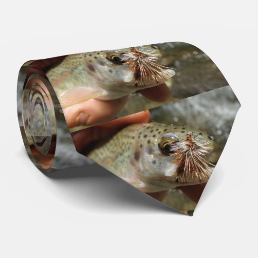 Foto van regenboogforel stropdas (Opgerold)