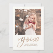 Foto van Rejoice and Be Glad Cream Rustic Feestdagenkaart (Voorkant)