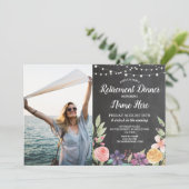 Foto van Retire Chalk Floral Rustic Retirement Par Kaart (Staand voorkant)