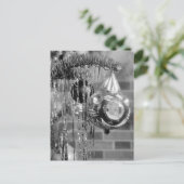 Foto van Retro Black en White Kerstmis Feestdagenkaart (Staand voorkant)