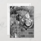 Foto van Retro Black en White Kerstmis Feestdagenkaart (Voorkant / Achterkant)