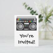 foto van retro boombox ghetto blaster kaart (Staand voorkant)