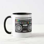 foto van retro boombox ghetto blaster mok (Links)