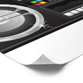 foto van retro boombox ghetto blaster poster (Hoek)