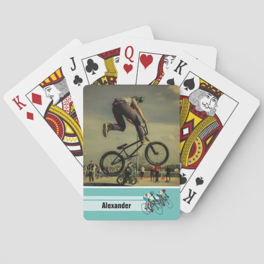Foto van Retro Cycling Pokerkaarten (Achterkant)