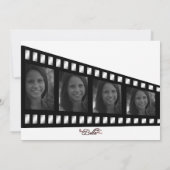 Foto van Retro Film Strip Gradution Party Invite Kaart (Achterkant)