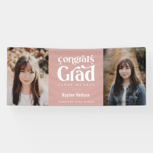 Foto van Retro Type Graduation Party Spandoek