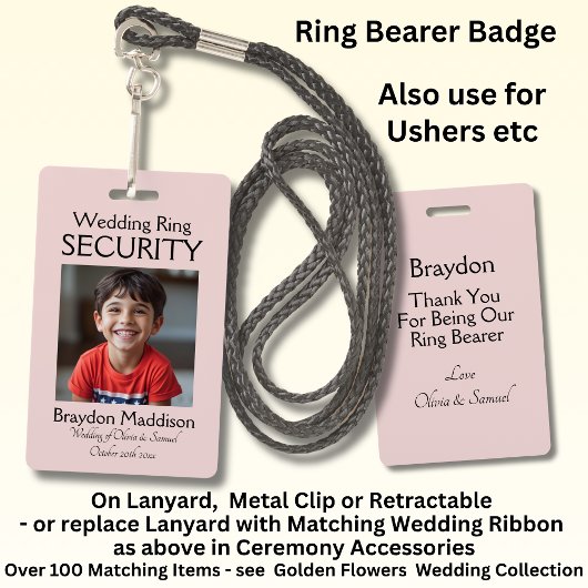 Foto van Ringdrager met VEILIGHEIDS Badge Roze Roz