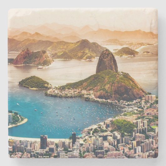 Foto van Rio de Janeiro Stenen Onderzetter (Voorkant)