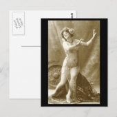 Foto van  risque Dancing girl Briefkaart (Voorkant / Achterkant)