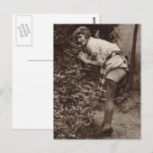 foto van risque meisje briefkaart (Voorkant / Achterkant)