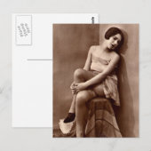 foto van  risque meisje briefkaart (Voorkant / Achterkant)