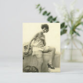 Foto van Risque  meisje Franse foto Briefkaart (Staand voorkant)