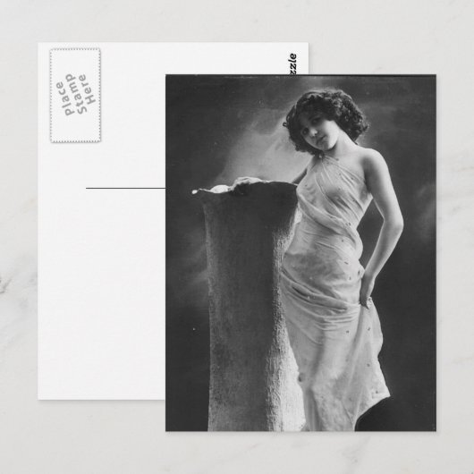 foto van  risque Victoriaans meisje Briefkaart (Voorkant / Achterkant)