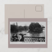 foto van Roath Park Lake Cardiff Wales Briefkaart (Voorkant / Achterkant)