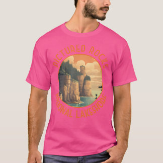 Foto van Rocks National Lakeshore Distress Circl T-shirt