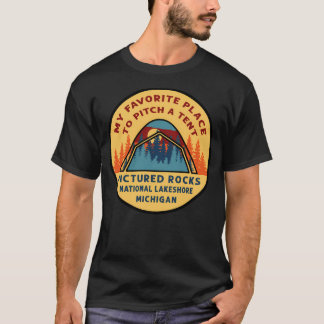 Foto van Rocks National Lakeshore Tent Patch T-shirt