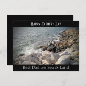 Foto van Rocky Ocean Shore Best Dad Briefkaart (Voorkant / Achterkant)