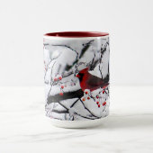 Foto van rode kardinaalsneeuwboom mok (Midden)