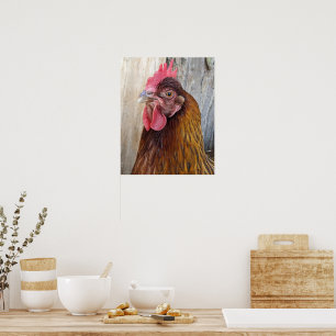 Foto van rode kip poster