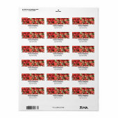Foto van rode sappige aardbeien etiket (Full Sheet)
