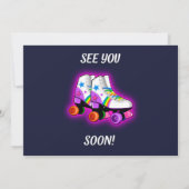 Foto van Roller verjaardagsuitnodiging Meisjesfees Kaart (Achterkant)