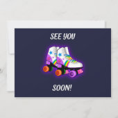 Foto van Roller verjaardagsuitnodiging Meisjesfees Kaart (Achterkant)