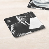 Foto van Ronald Reagan Kartonnen Onderzetters (Schuin)