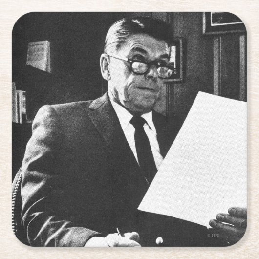 Foto van Ronald Reagan Kartonnen Onderzetters (Voorkant)