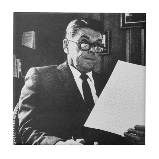 Foto van Ronald Reagan Tegeltje (Voorkant)