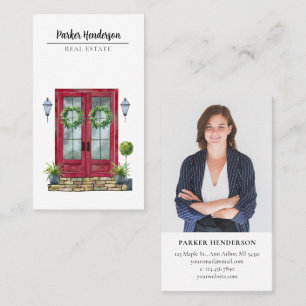 Foto van rooddeur visitekaartje