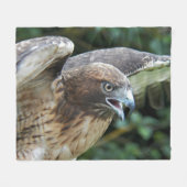 Foto van Roodstaartbuizerd Roofvogel Fleece Deken (Voorkant (Horizontaal))