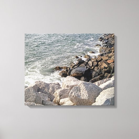Foto van rotsachtige Atlantische Oceaan-kust Canvas Afdruk (Voorkant)