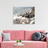 Foto van rotsachtige Atlantische Oceaan-kust Canvas Afdruk (Insitu (Woonkamer))