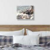 Foto van rotsachtige oceankust canvas afdruk (Insitu (Slaapkamer))