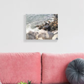 Foto van rotsachtige oceankust canvas afdruk (Insitu (Woonkamer))