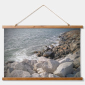 Foto van rotsachtige oceankust hangend wandkleed (Voorkant)