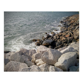 Foto van rotsachtige oceankust perfect poster