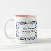 Foto van roze bloesems tweekleurige koffiemok (Links)