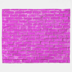 Foto van roze blokken fleece deken