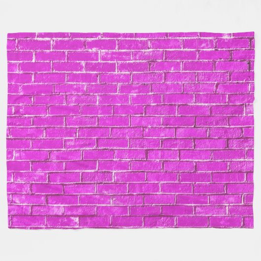 Foto van roze blokken fleece deken (Voorkant (Horizontaal))