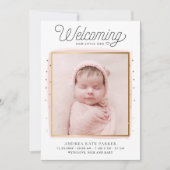 Foto van roze en goudConfetti - Aankondiging van g (Voorkant)