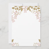 Foto van roze en gouden wild Een eerste geboorte-m Kaart (Achterkant)