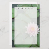  foto van roze en groene Lily Pad Briefpapier (Voorkant / Achterkant)