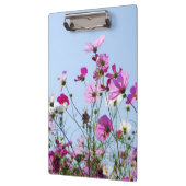 Foto van roze en Paarse bloem Klembord (Links)