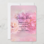 Foto van  roze en witte anjers save the date (Voorkant)