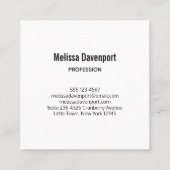 Foto van  roze en witte anjers vierkante visitekaartje (Achterkant)