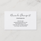 Foto van  roze en witte anjers visitekaartje (Achterkant)