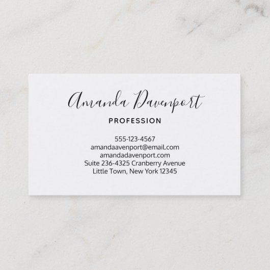 Foto van  roze en witte anjers visitekaartje (Achterkant)