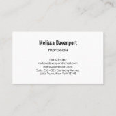 Foto van  roze en witte anjers visitekaartje (Achterkant)